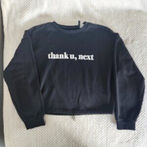 H&M Divided Ariana Grande “thank u, next” Cropped Sweatshirt – Size S